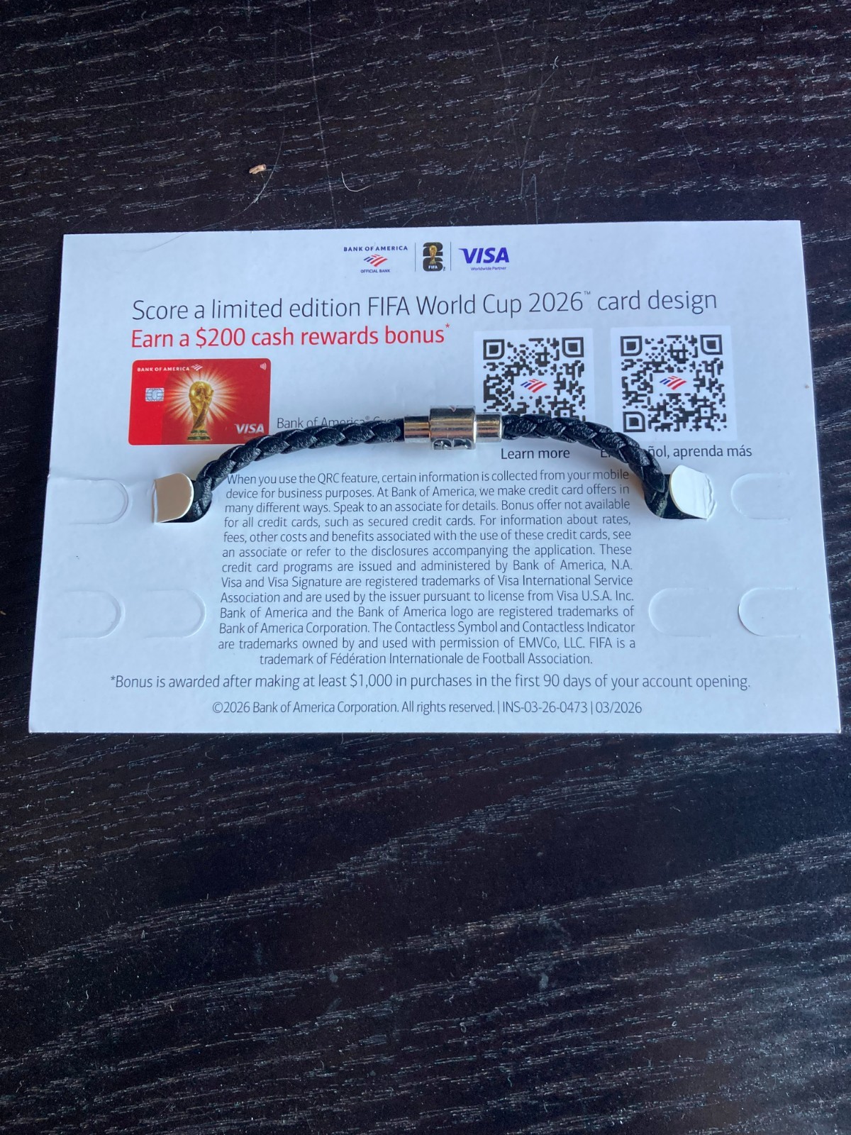 Kansas City FIFA World Cup 2026 Charm Bracelet – size S Black Boot Glove Ball