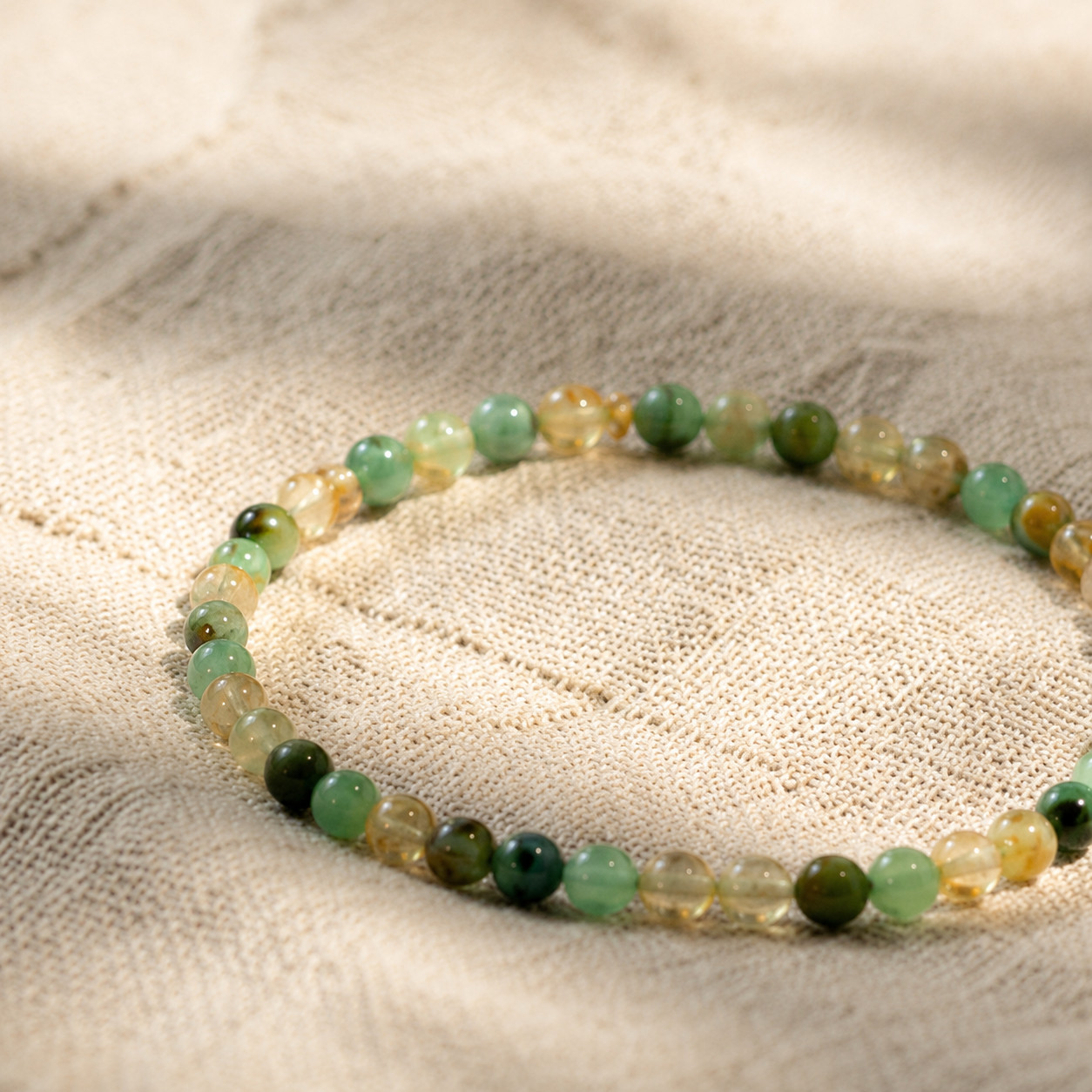 Triple Prosperity Bracelet with Citrine Aventurine & Turquoise Healing Crystals