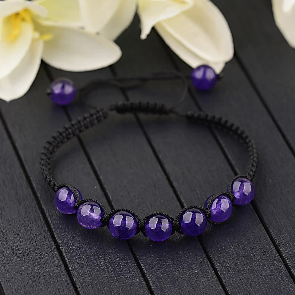 7 Chakra Healing Balance Beaded Bracelets Braided Stone Yoga Reiki Prayer Bangle