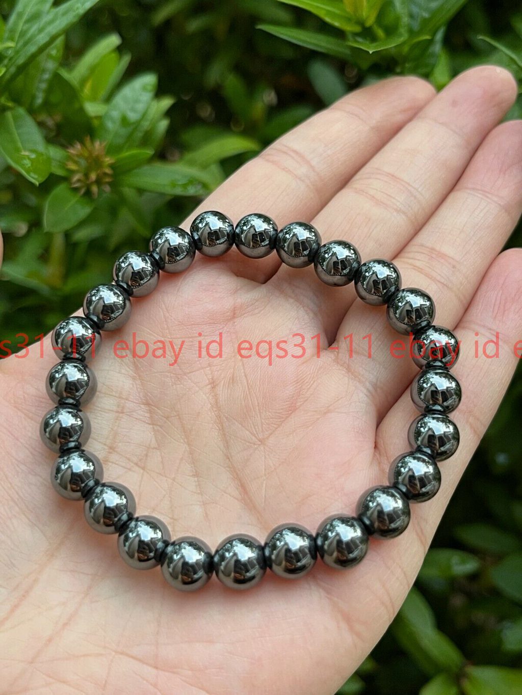 Grade A++ Hematite Bead Bracelet 6/8/10mm, Genuine Hematite Gemstone Bracelet