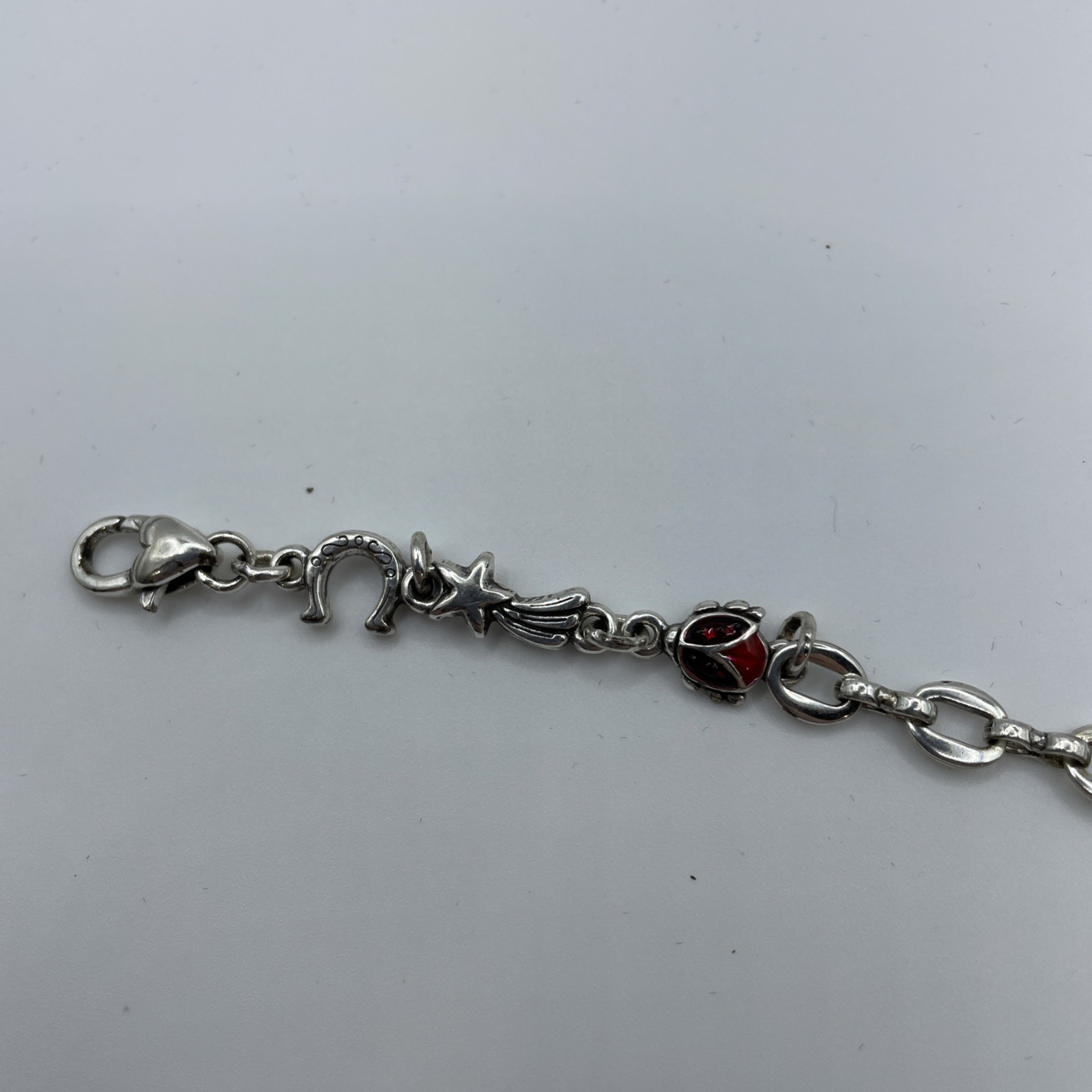 BRIGHTON Good Luck Slide Open Shamrock Charm Bracelet