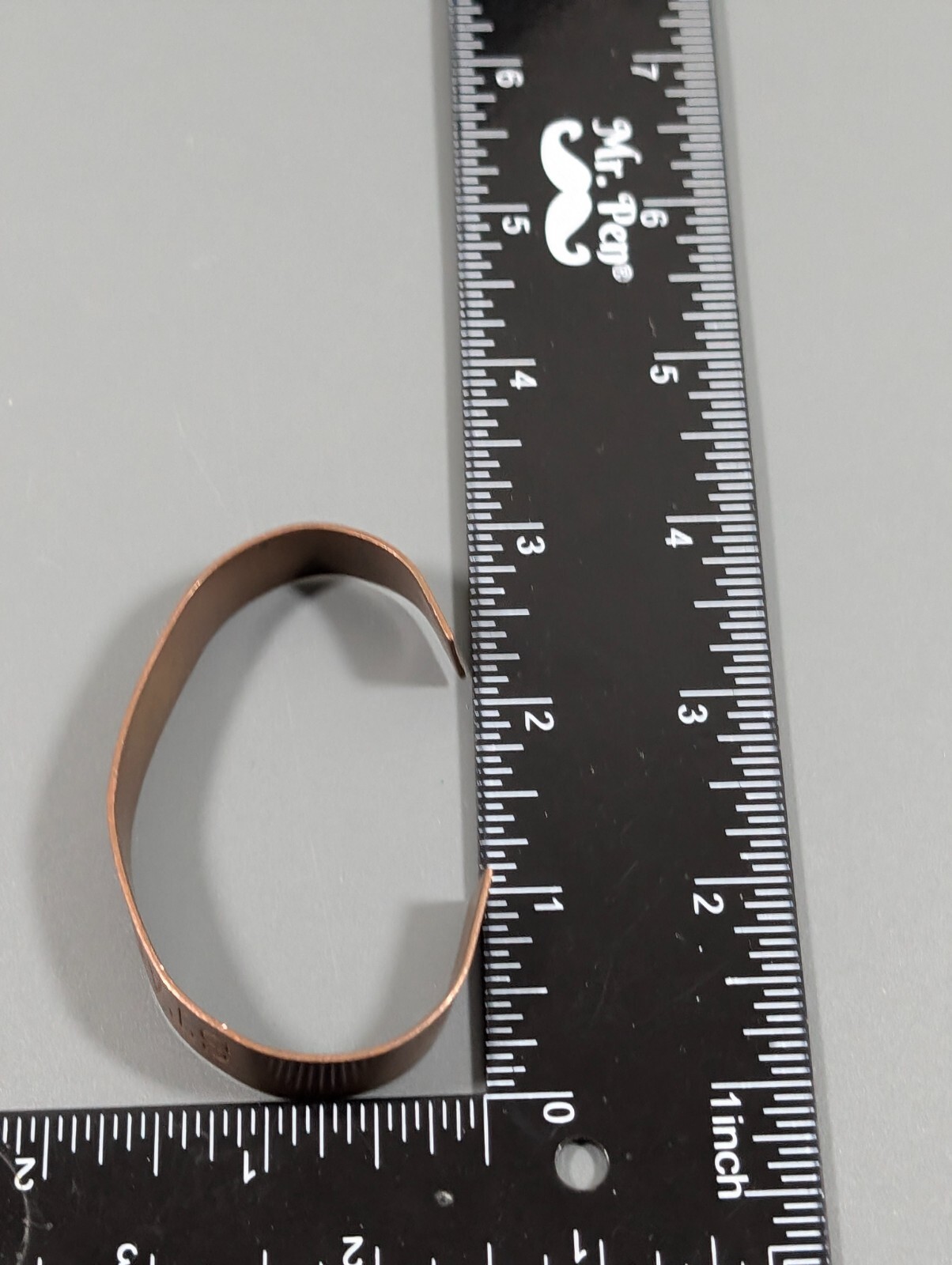 Artisan Copper Starry Eyed Stamped Cuff Bracelet 6 inch