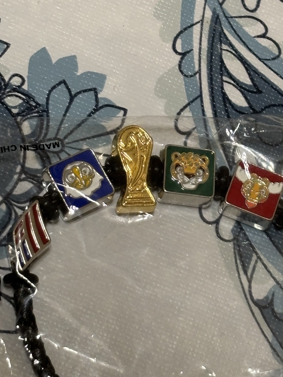 Official FIFA World Cup 2026 BofA souvenir fan band charm bracelet