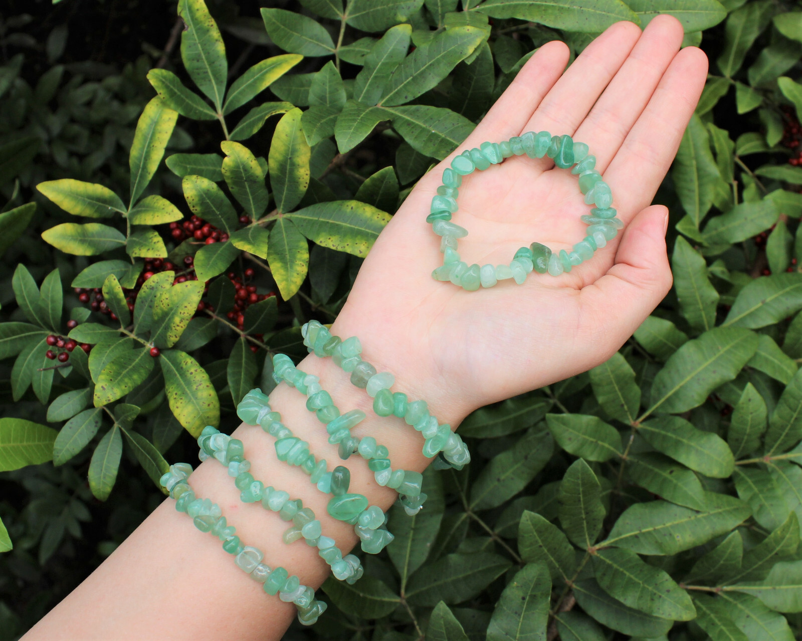 Green Aventurine Chip Bracelet (Green Aventurine Gemstone Crystal Bracelets)