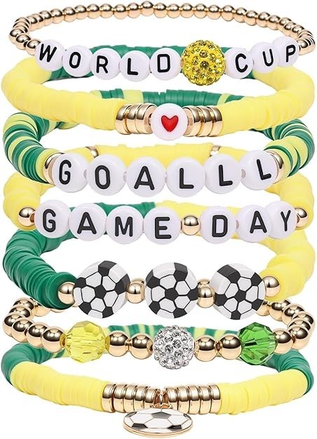 Soccer Bracelets for FIFA World Cup 2026 Gifts, Game Day Soccer Fan Merch Frien