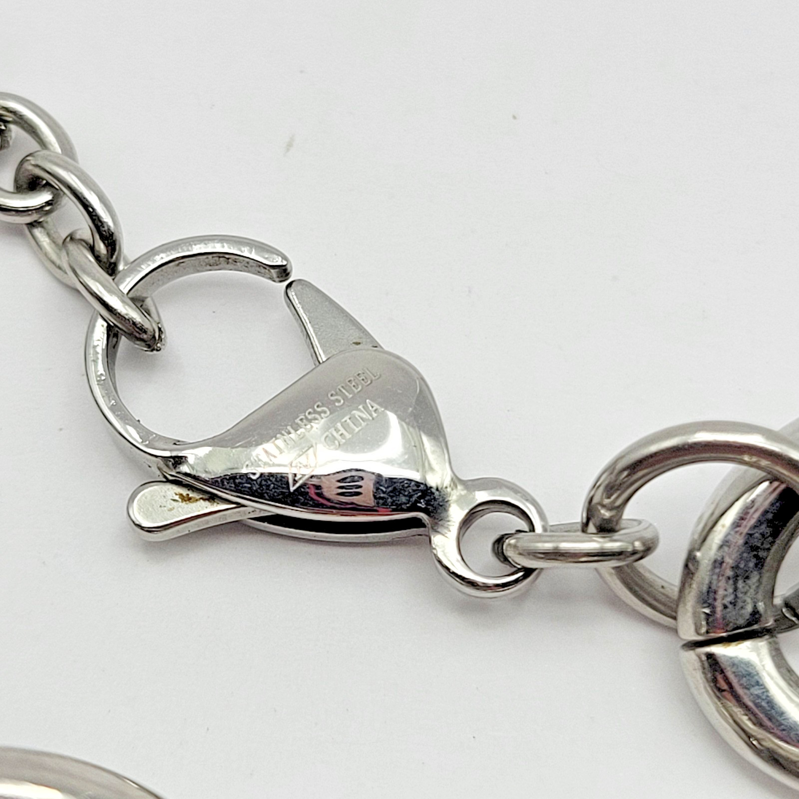 QVC Steel By Design Stainless Steel 15mm Anchor Mariner Link Bracelet ~ 8.5″