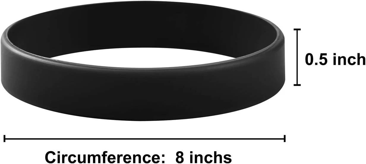 Versatile 6-Piece Black Silicone Wristbands – Ideal for Parties, Sports & Gifts