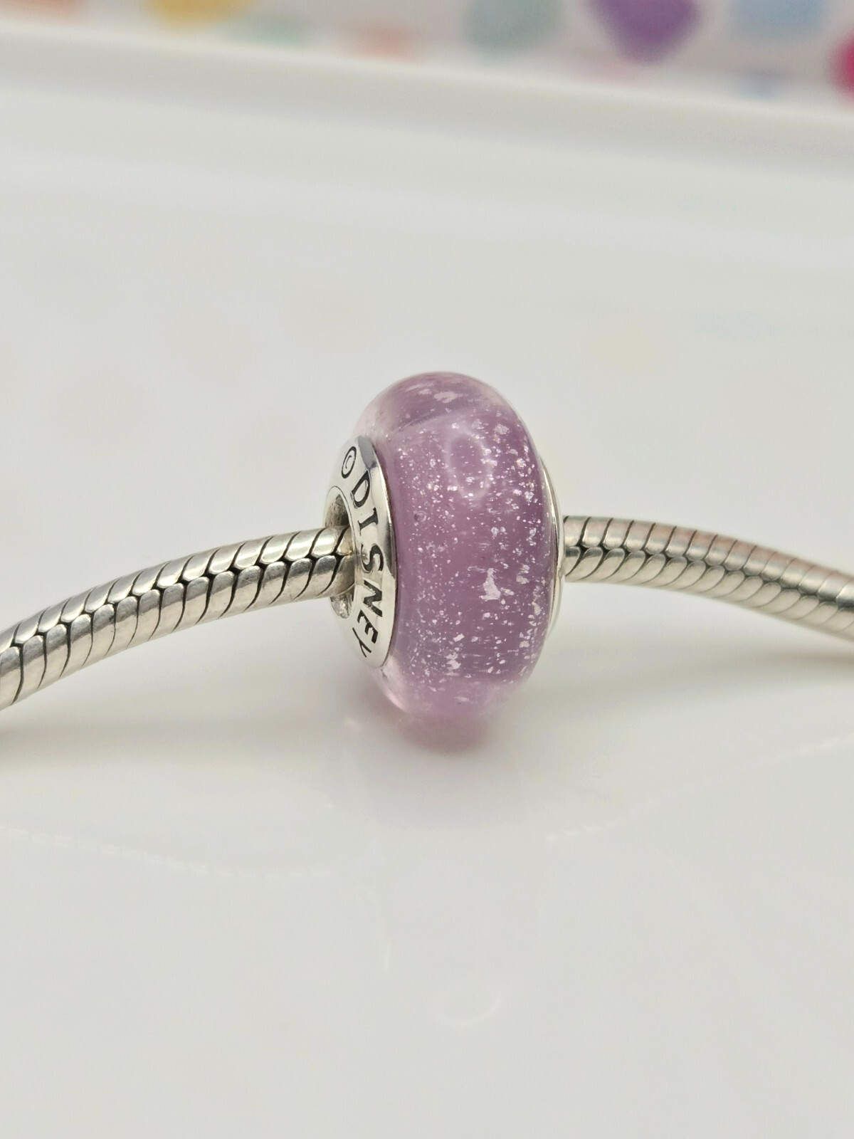Authentic Pandora Disney Rapunzel’s Signature Purple Color Murano Moment Charm