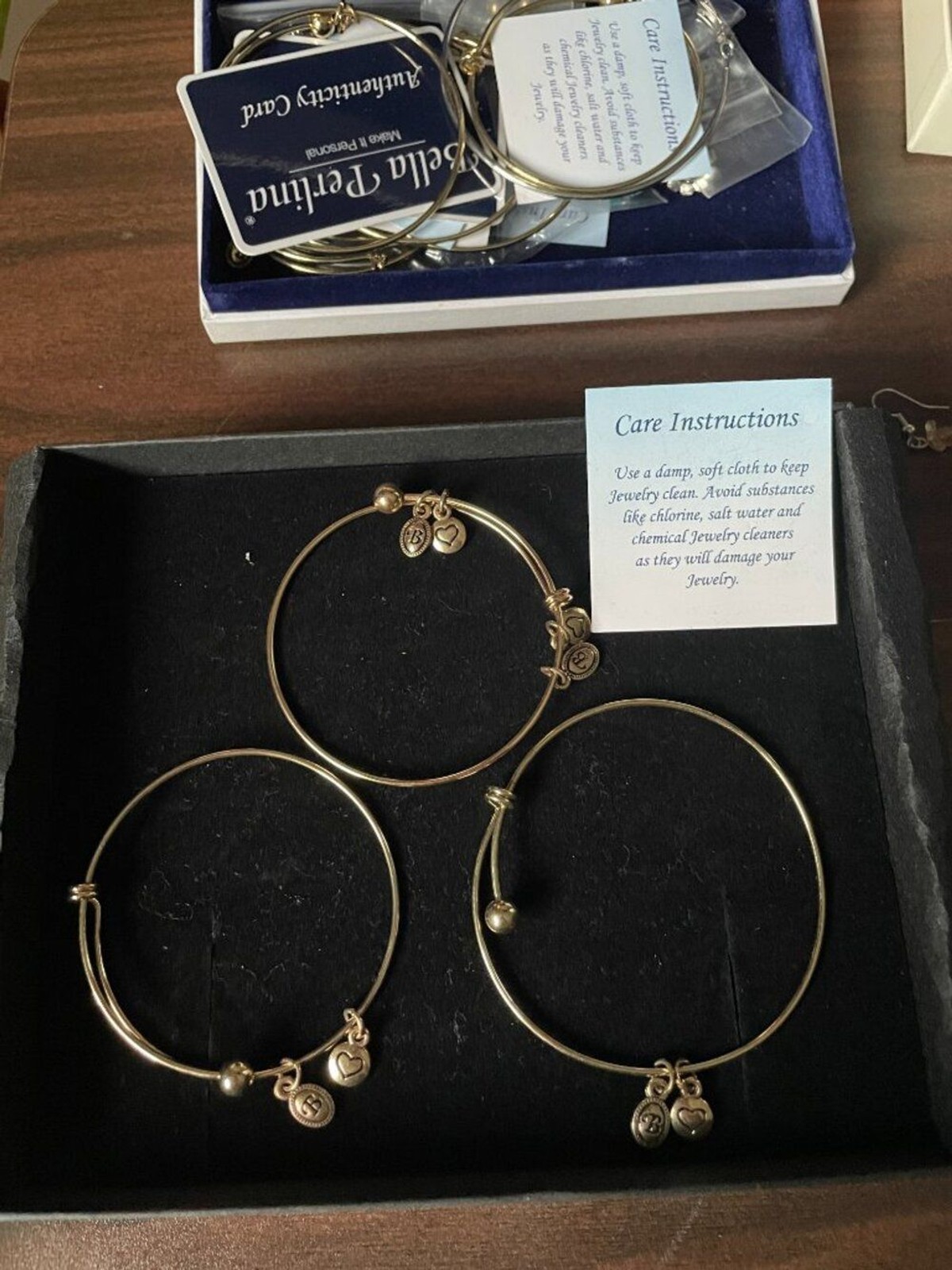 Bella Perlina Gold-Tone Charm Bangle Bracelet (Make It Personal)