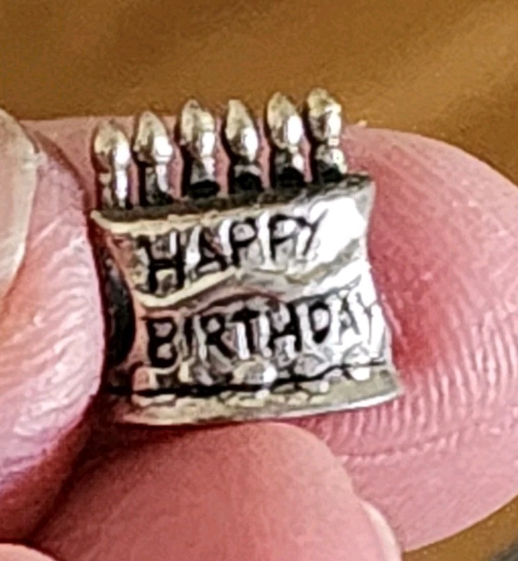 IBB sterling Silver Birthday Cake 825 Sterling Silver Stamped