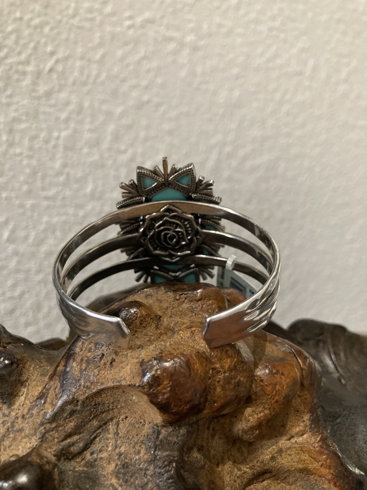 Kendra Scott Havana Turquoise Vintage Silver Cuff Bracelet Yellow Rose NWT
