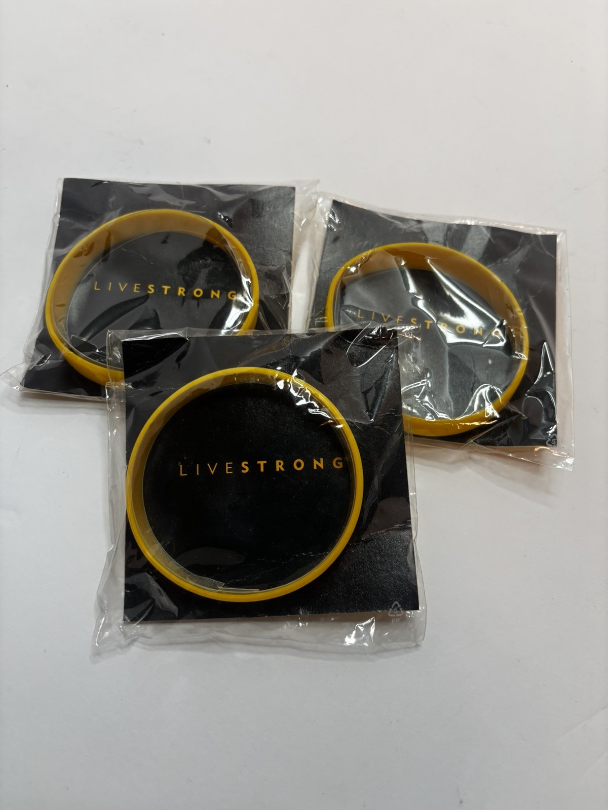 Three Nike LIVESTRONG Authentic Wristband Bracelet NEW L-XL