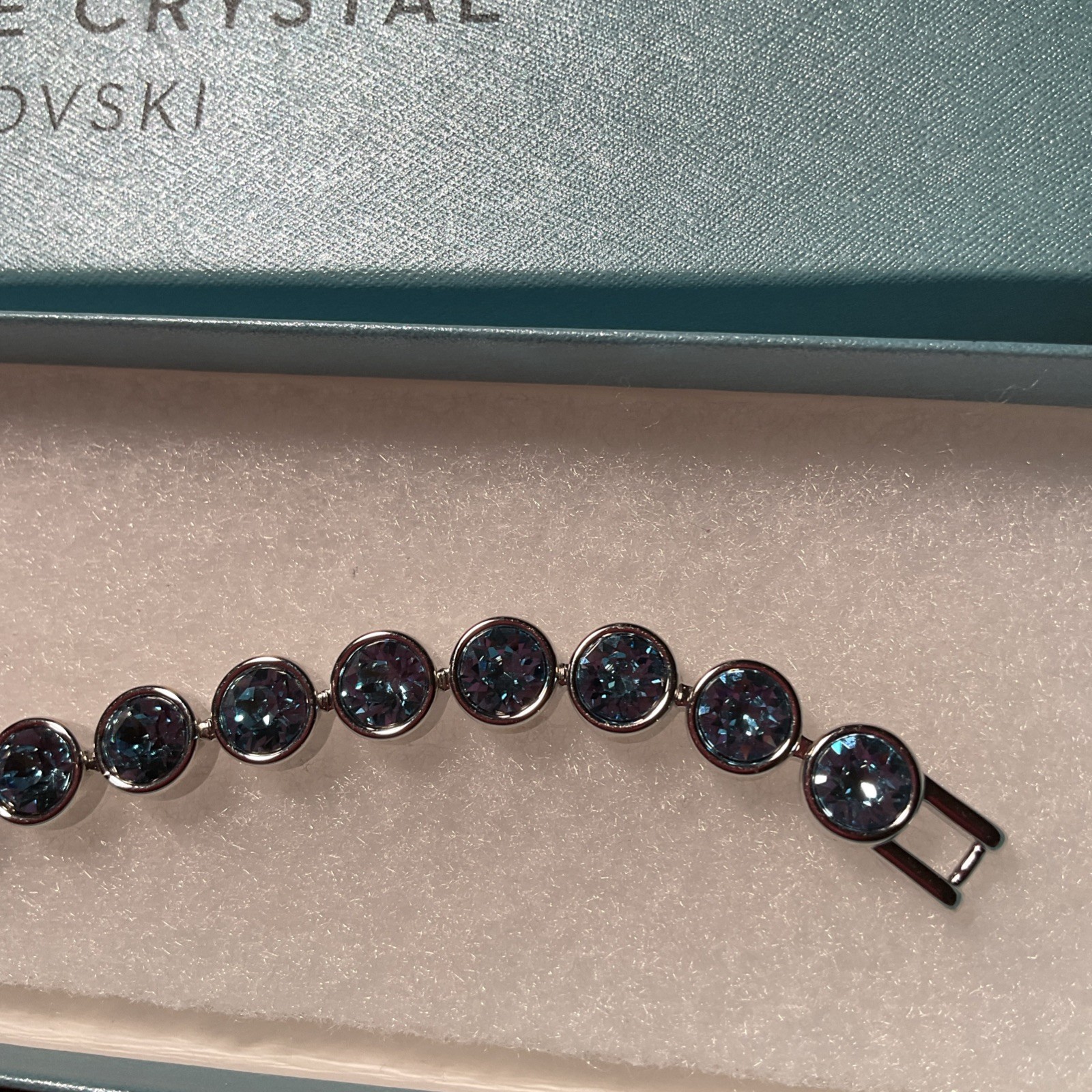 Touchstone Crystal Bracelet Aquamarine 3076BF NIB