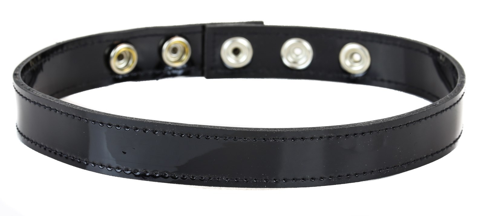 ARM BAND -PLAINBLACK PATENT LEATHER SKINNY SHINY ARMBAND FETISH MALE BIKERS