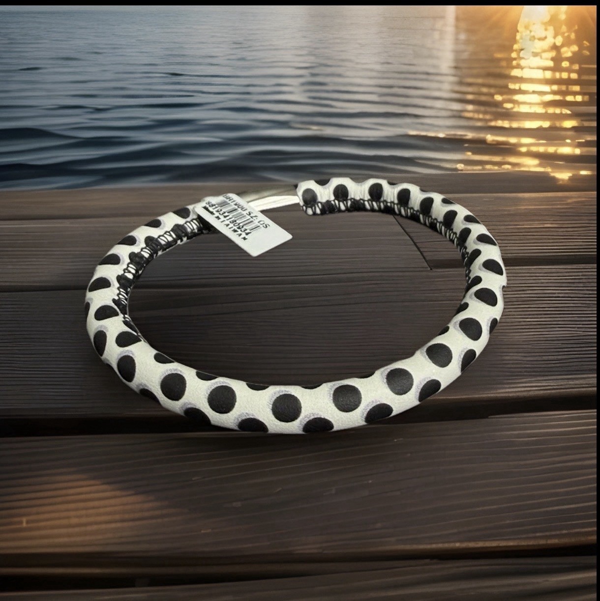 Brighton Bracelet Woodstock Single Black And White Polka Dots NWT