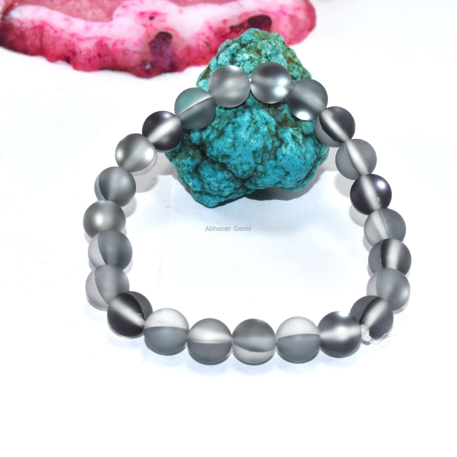 Evil Eye Protector Smoky Quartz Clean Beads Bracelet