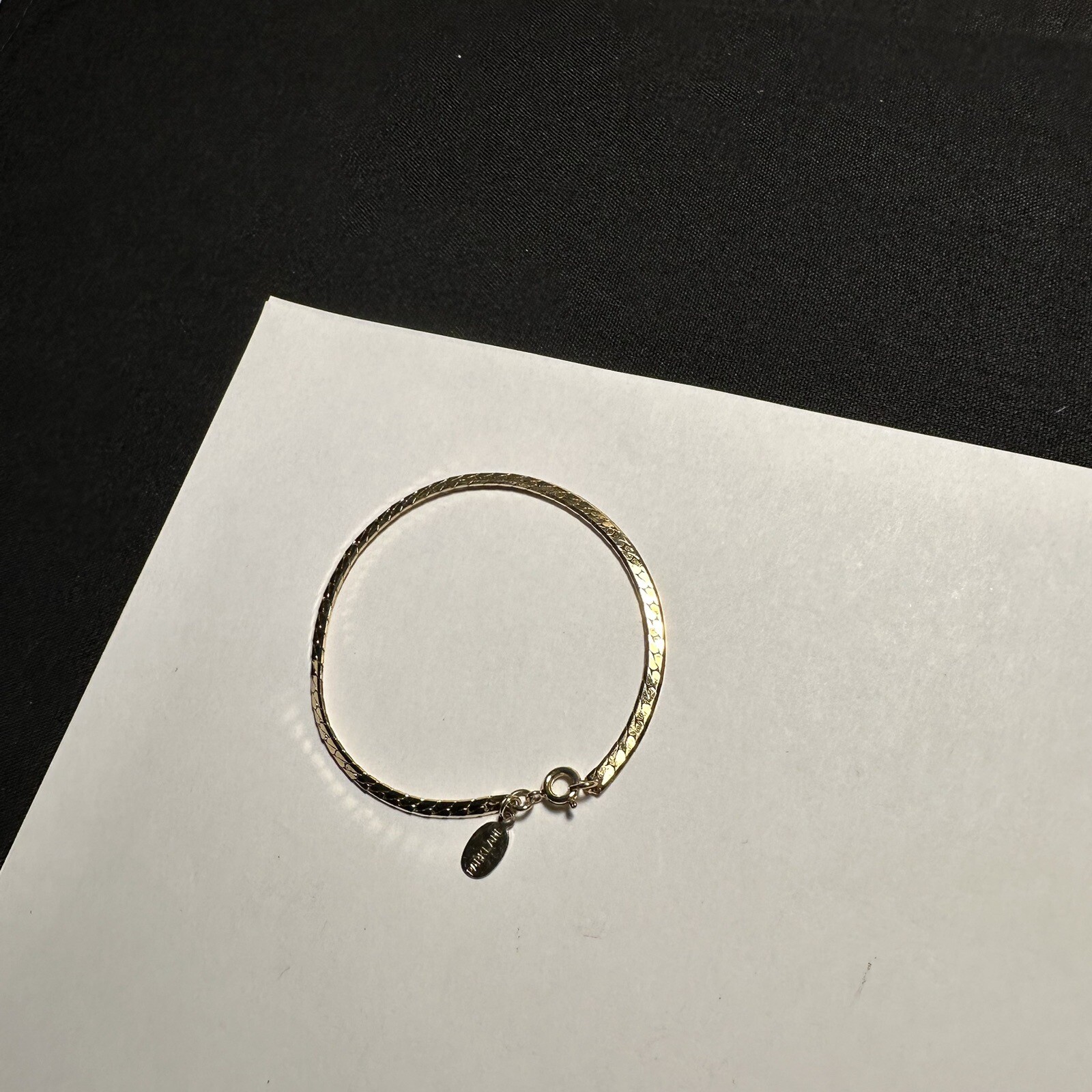 Women’s Dainty Signed Park Lane Gold Tone Chain Bracelet 6 7/8 Inch