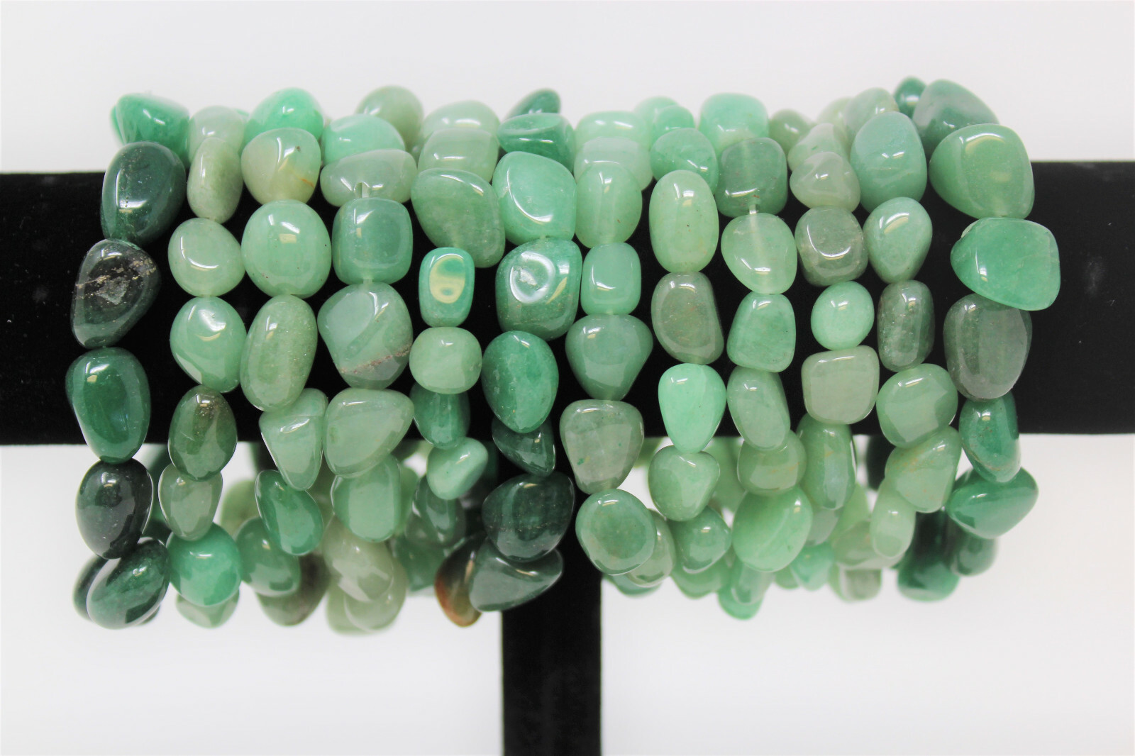 Green Aventurine Tumbled Gemstone Bracelet 6-8 mm Stones (Stretch, Nugget, Gift)