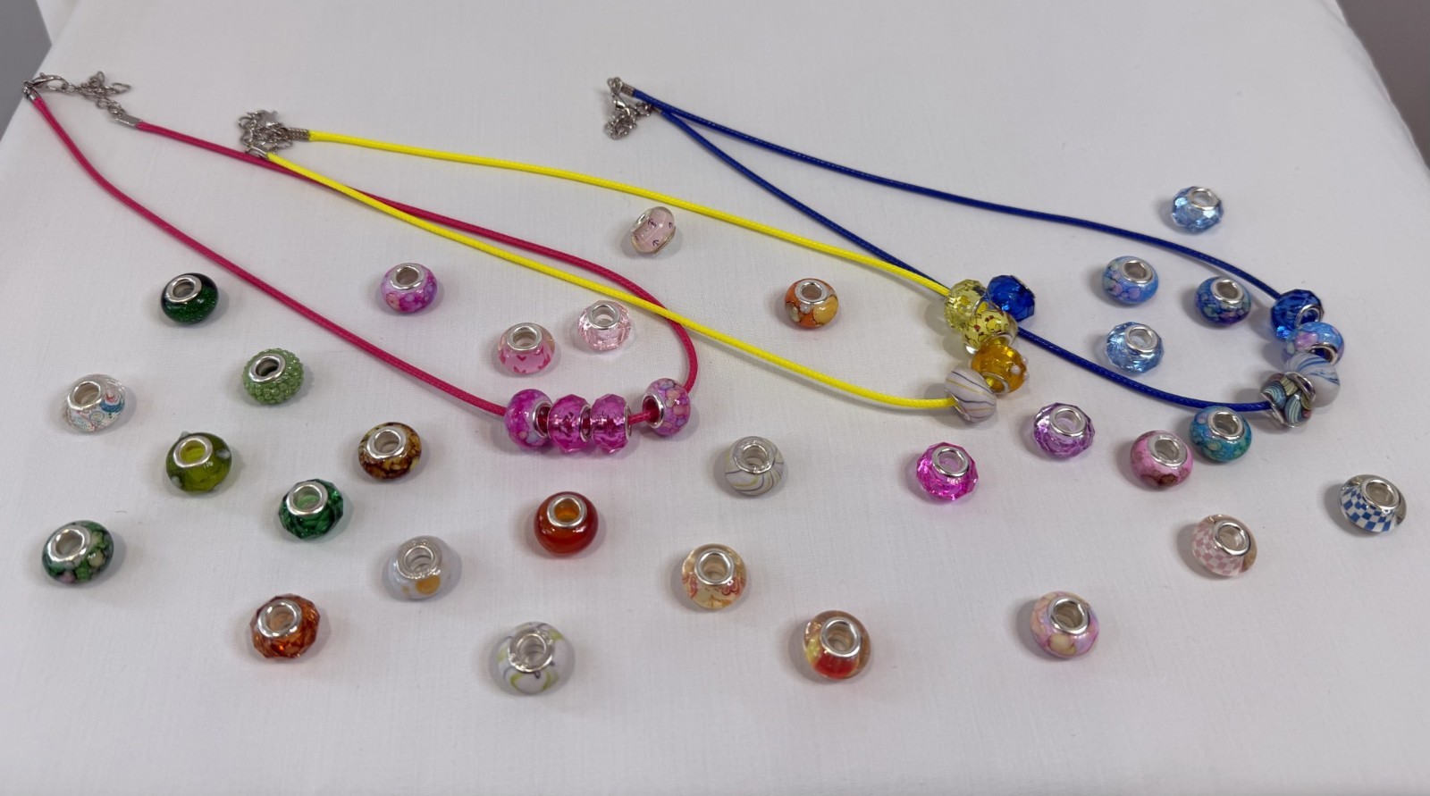 Charm Necklaces – Pack of 5- Choice of Colours