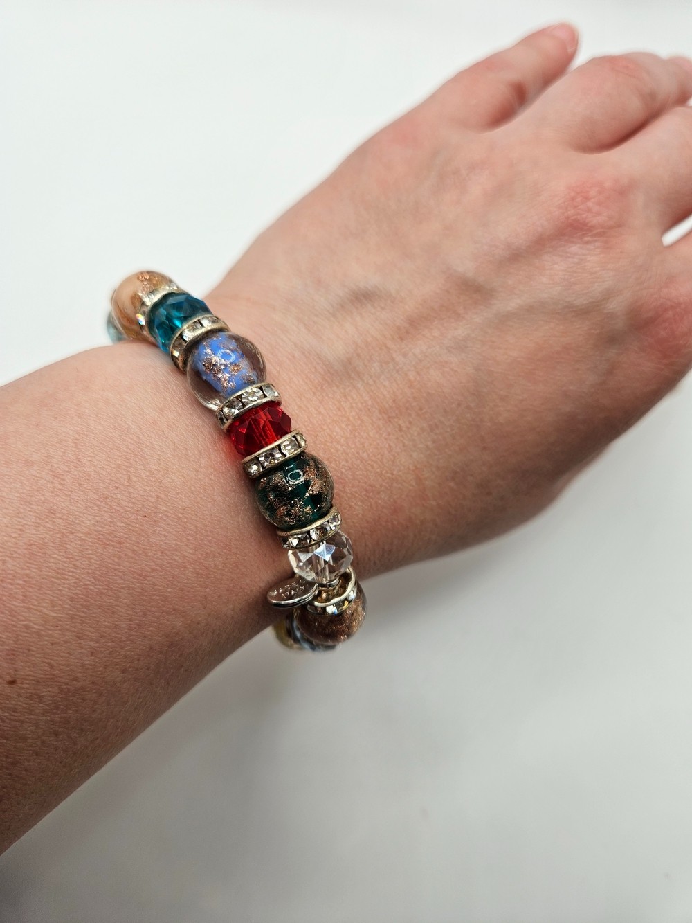 Glass of Venice Genuine Murano Glass Symphony Stretch Bracelet Made in Italy