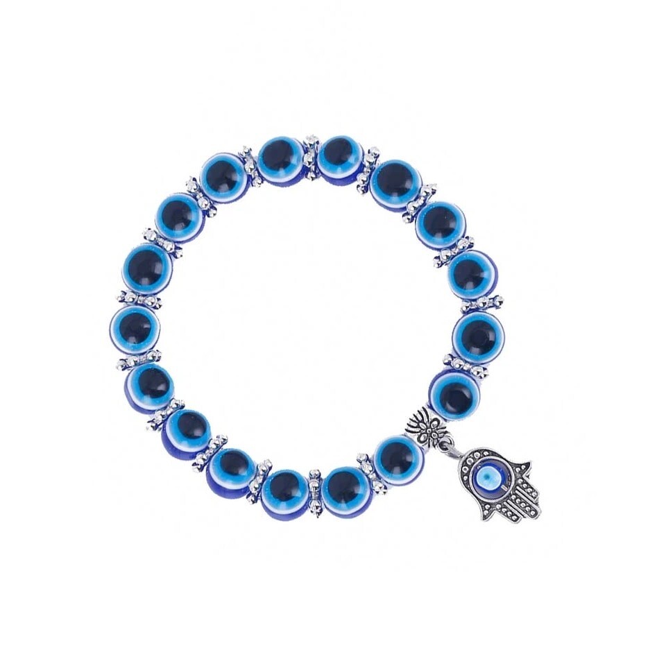 Turkish Evil Eye Bracelet Hamsa Hand Greek Mati Bangle Jewellery for Adults