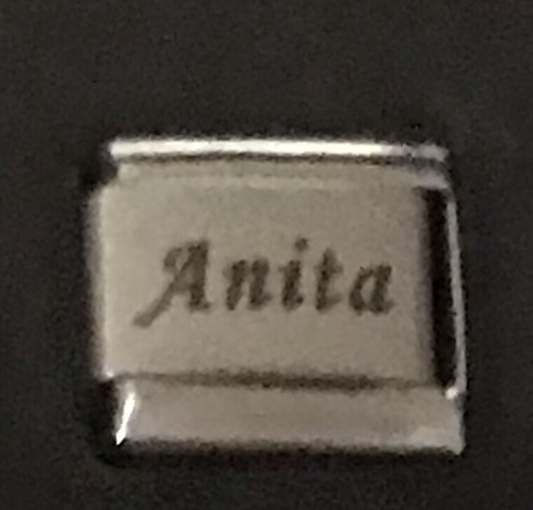 Anita Laser ITALIAN CHARM Name Link 9MM