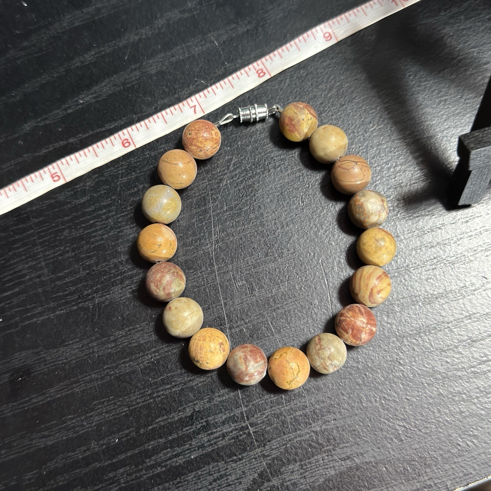 Rainbow Jasper Natural Gemstone Bead Bracelet | Smooth Round 12mm