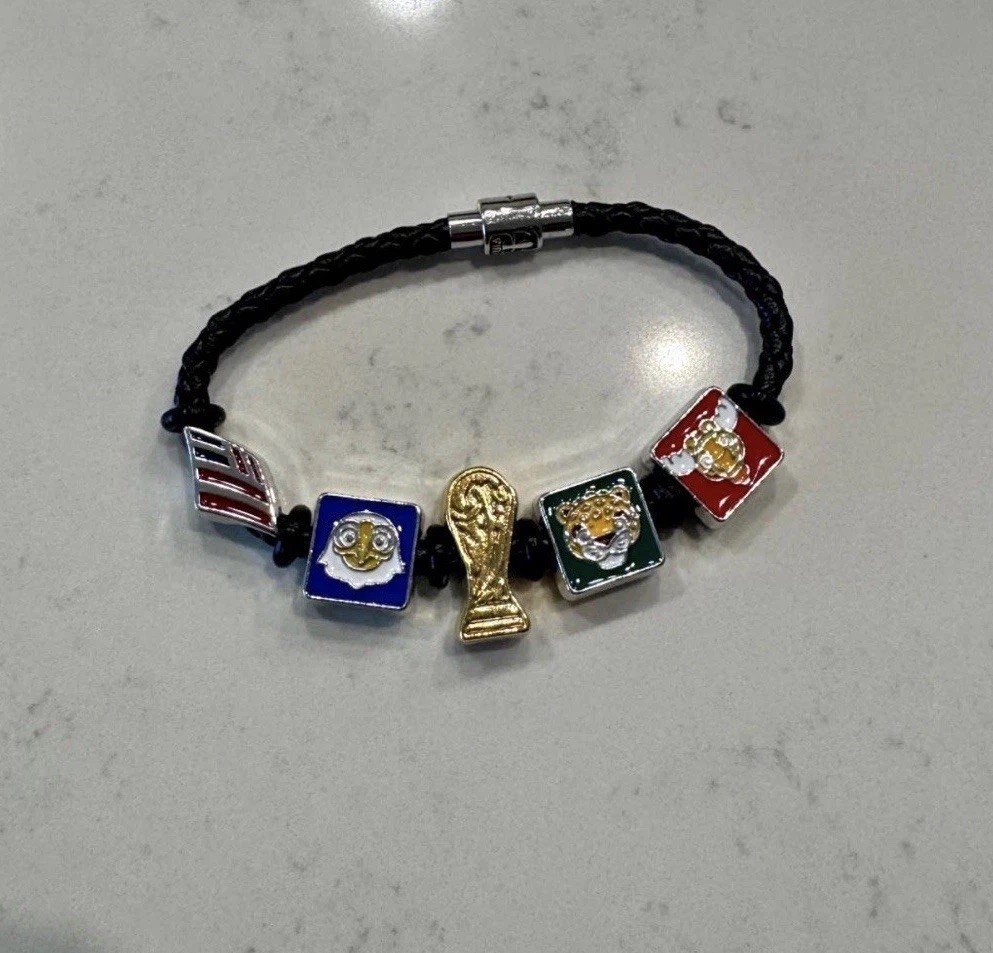 FIFA World Cup 26 Soccer Charm Cord Bracelet