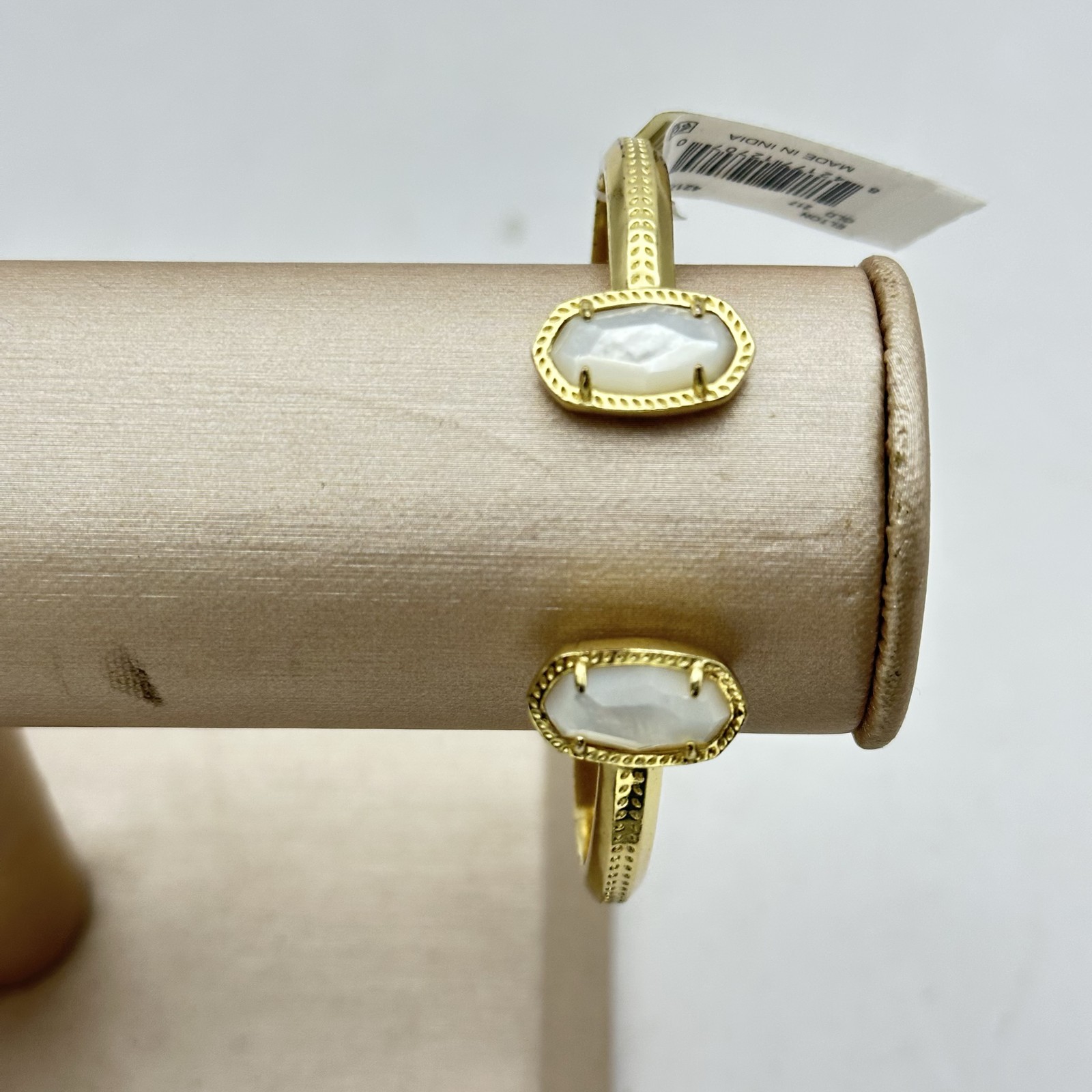 Kendra Scott Elton Cuff Bracelet 14k Gold Plated Brass Ivory Mother Of Pearl