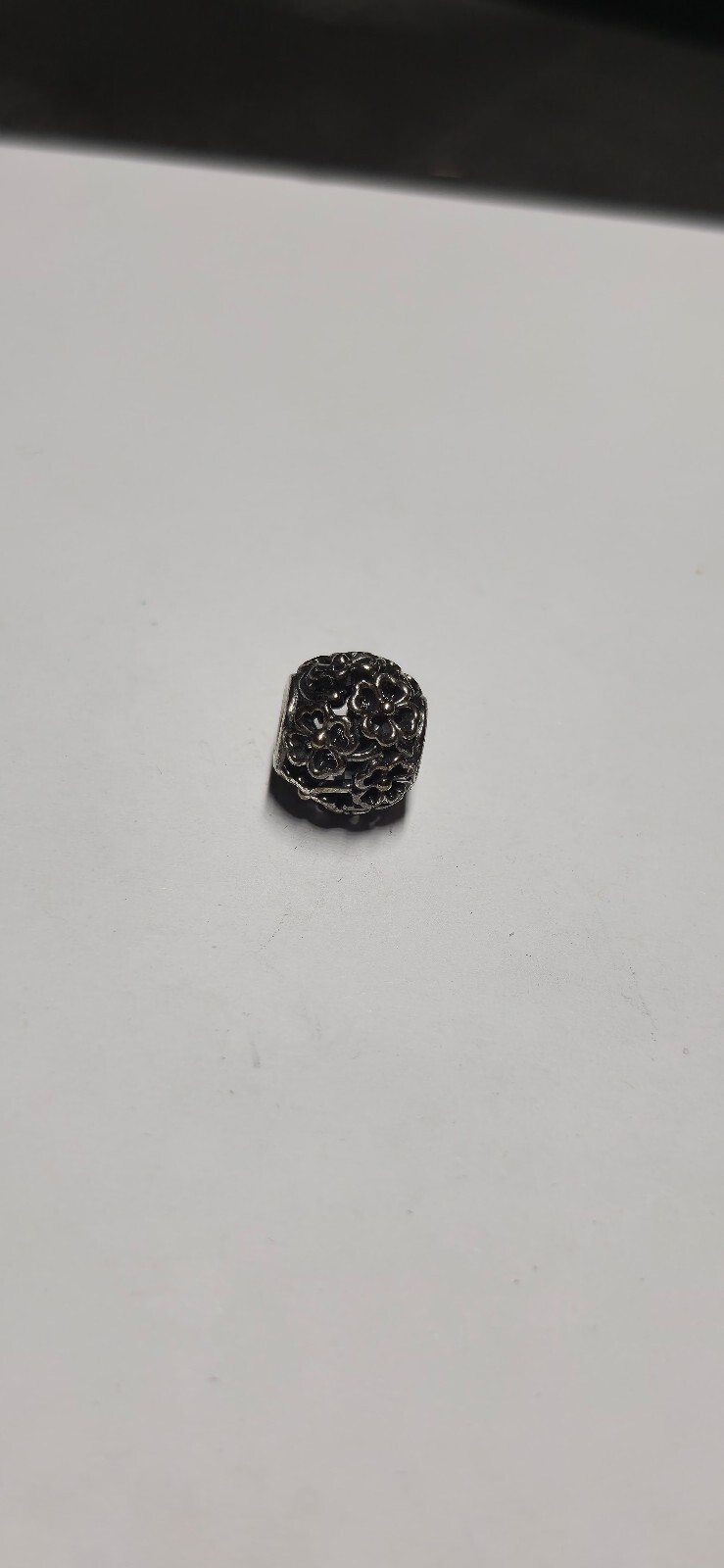 Pandora Silver and 14ct Yellow Gold Evening Floral Charm 791373 Retired