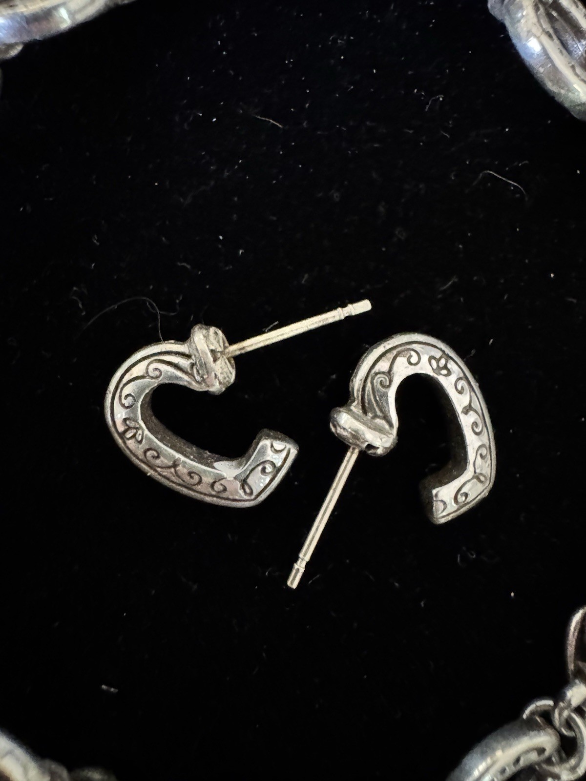 Brighton Oval Link Chain Heart Dangle Charm Bracelet Love Faith Hope Pink Ribbon