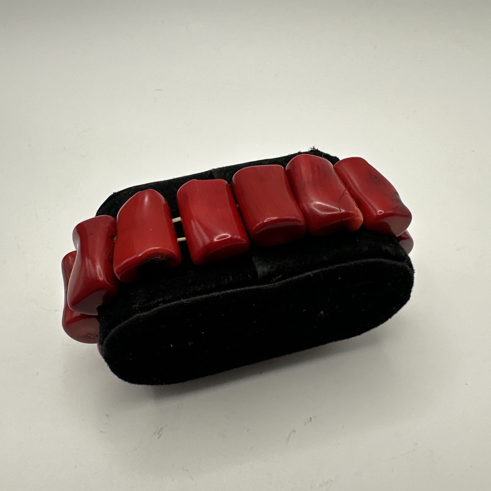 Vintage Red Bamboo Coral Bracelet Free Shipping