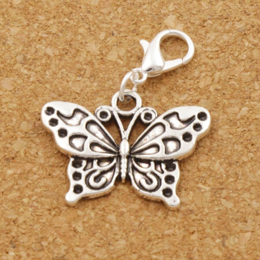 Charm Clip-on Large Butterfly Bracelet Necklace Zipper Keychain Stitch Markers
