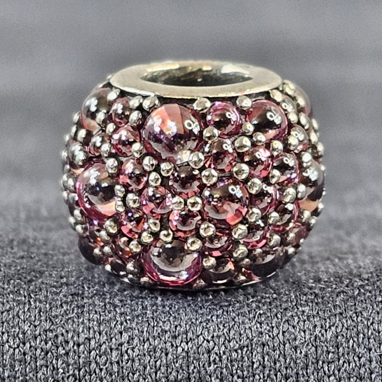 Pandora Moments Pink Pave Lights Charm Bead #791051CZS Authentic S925 ALE