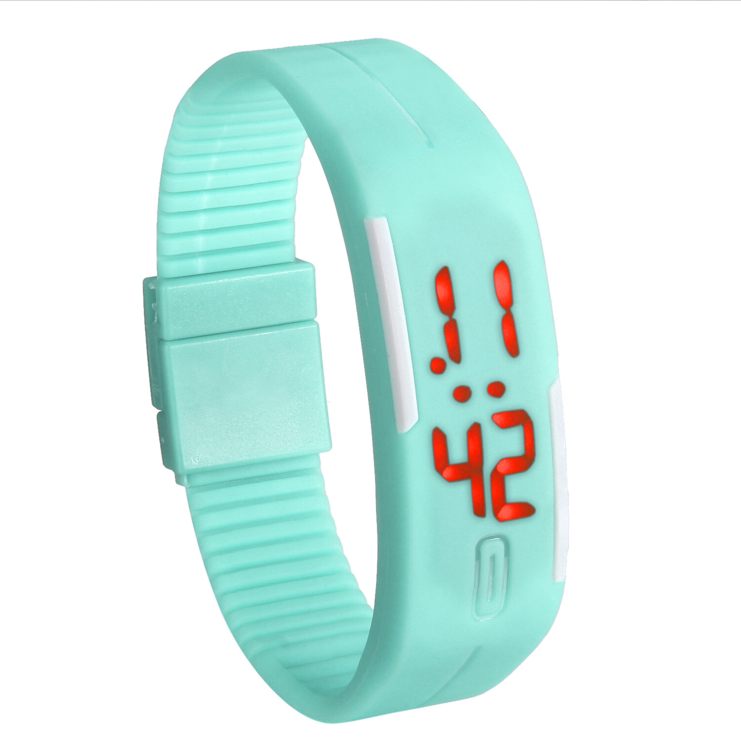 Mens Womens Teens Digital Silicone Rubber LED Watch Sports Bracelet Wrist Watch