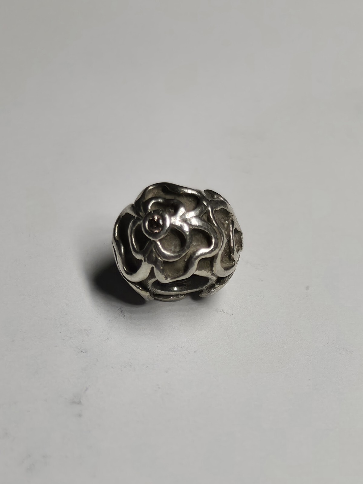 Pandora Charm Brown Flower Floral Lattice – 790413Bcz retired Authentic Ale 925