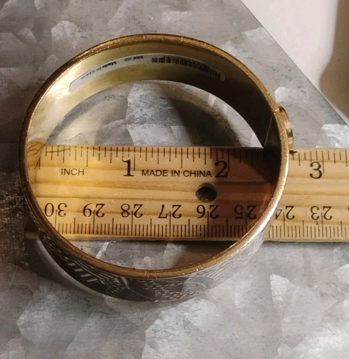 Designer HENRI BENDEL Golden/Red Brown Geometric Pattern AS-IS Pre-own Bracelet!