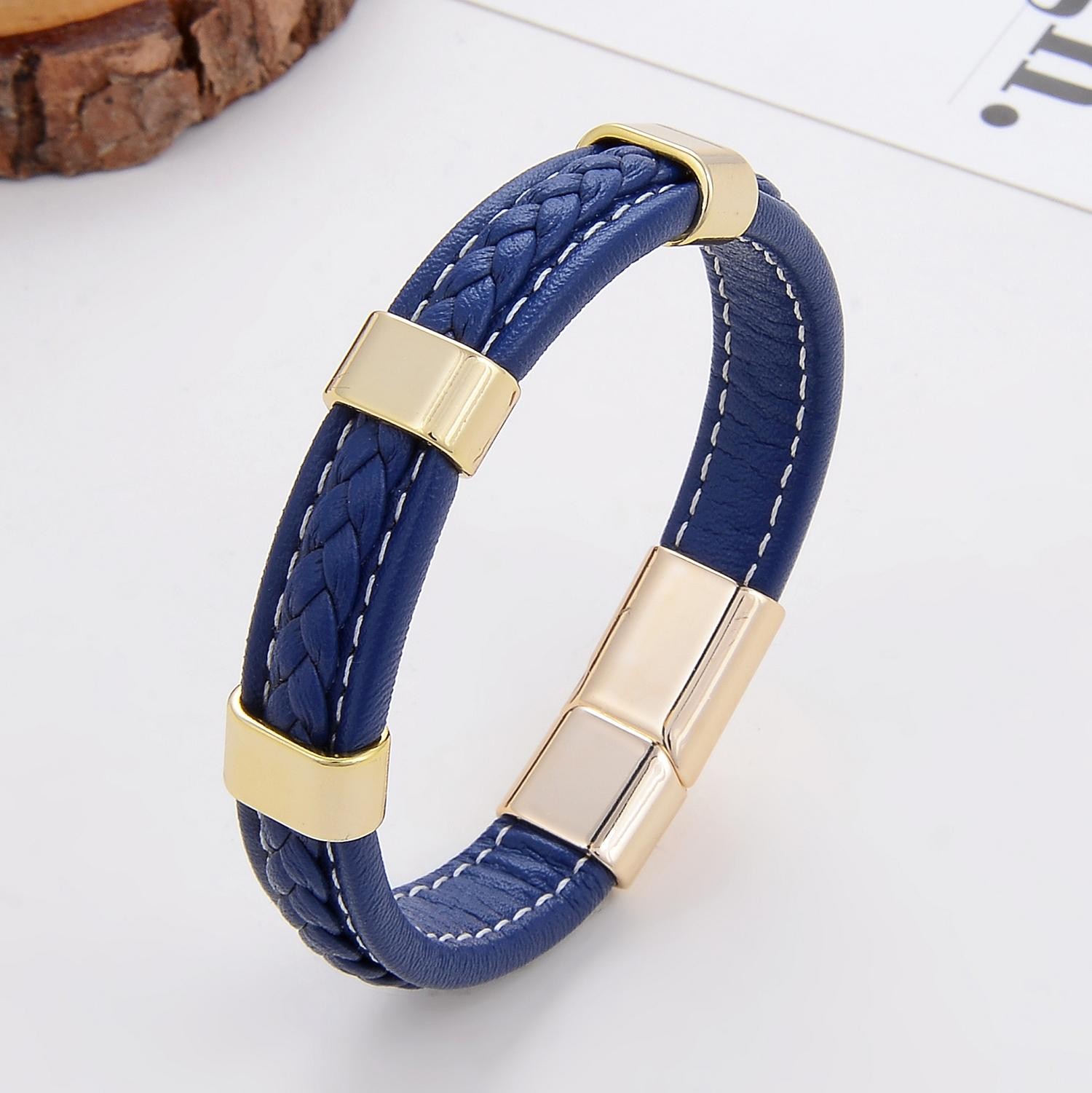 Classic Braided Leather Bracelet for Women & Men – Zinc Alloy Clasp Jewelry