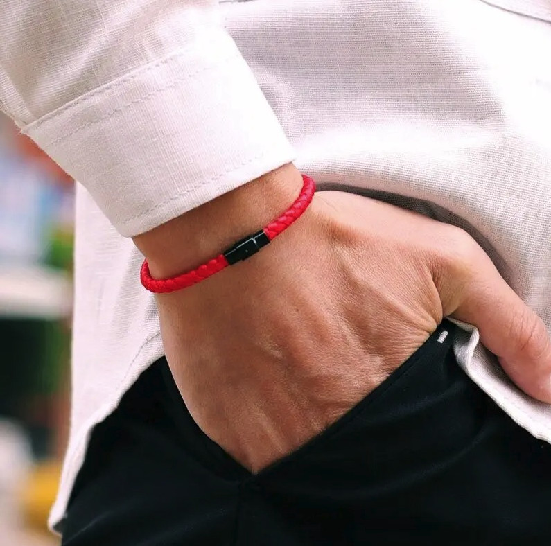 1pc Red Rope Magnetic Bracelet Unisex Lucky Wealth Prosperity Jewelry – NEW