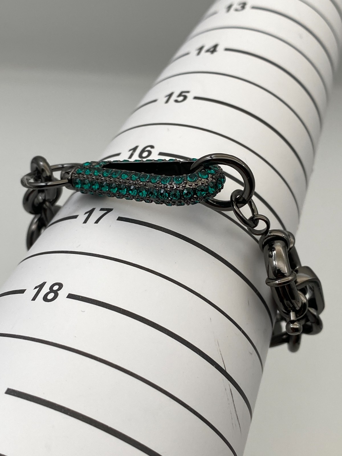 DKNY Gun Metal Plated Mixed Clasps Bracelet with Crystal from Swarovski