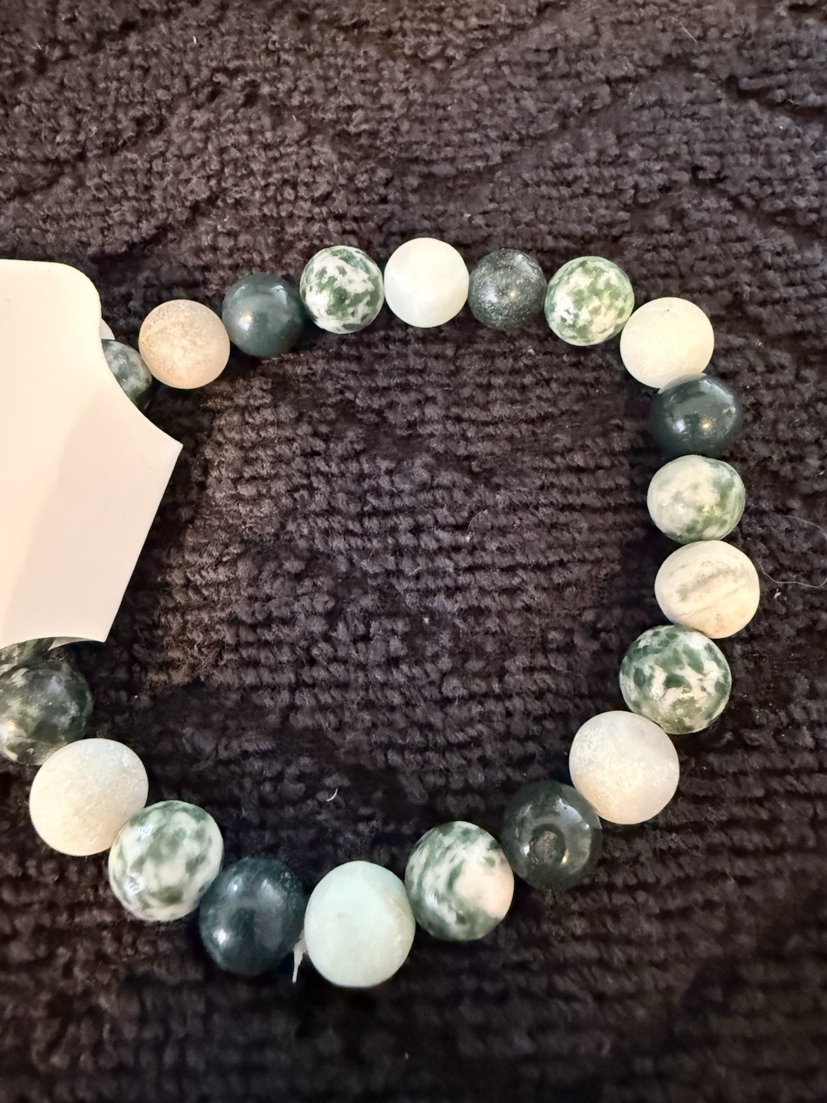 Lot Of 8 – Blues & Greens Beaded Stretch Bracelets 6” To 7.5”