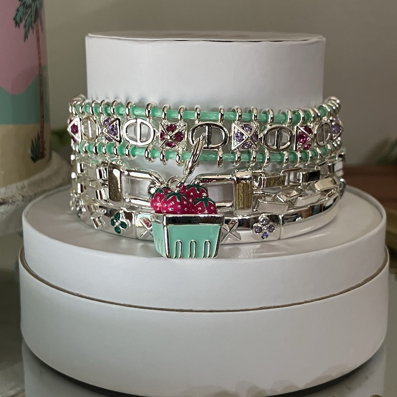 Bomb Party Summer Stacks 2026 BERRY MARKET MORNINGS Strawberry Charm on Silver