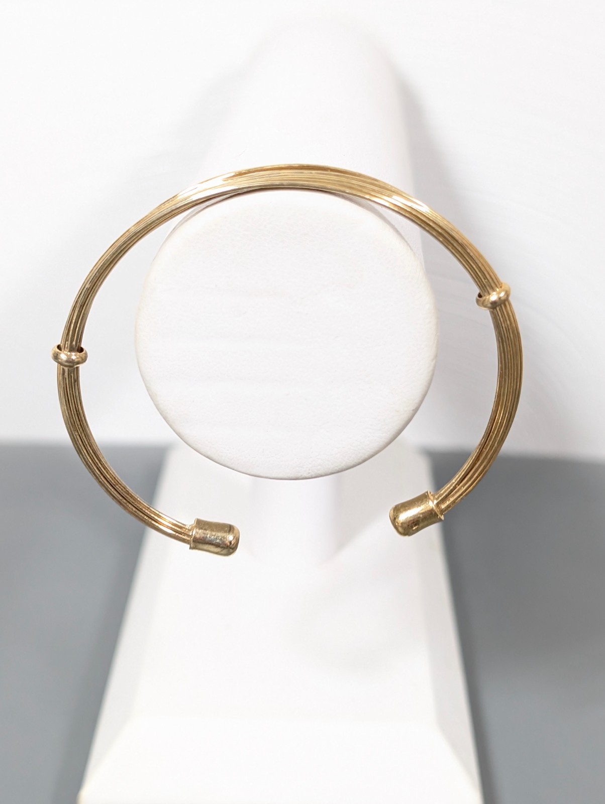 Gold Tone Multi Wire Cuff Bracelet Boho Western Chic 6.5 inch Retro