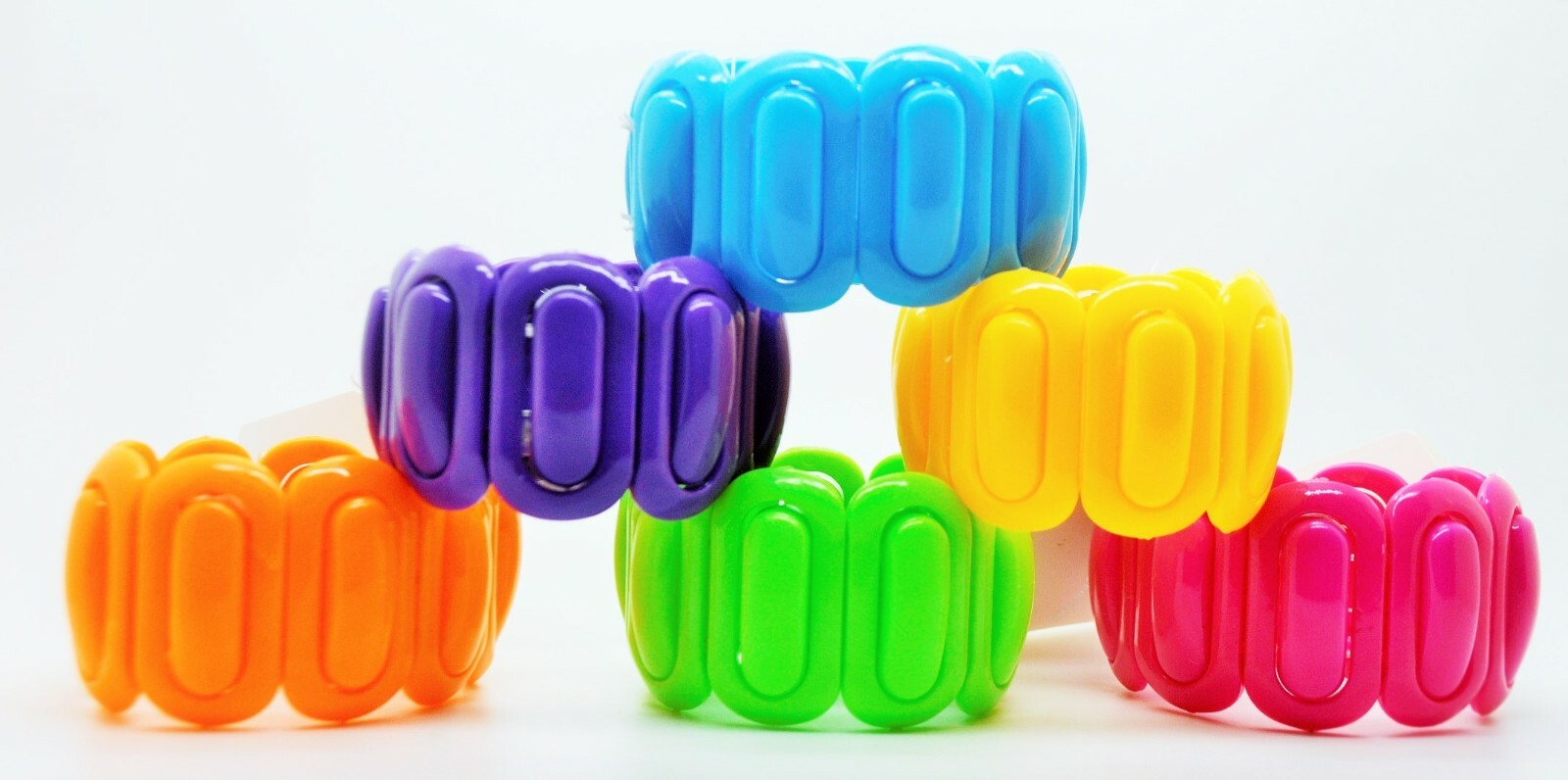 LOT OF 6/12 SUMMER COLOR STRETCH BRACELET FASHION JEWELRY WHOLESALE LOT #7