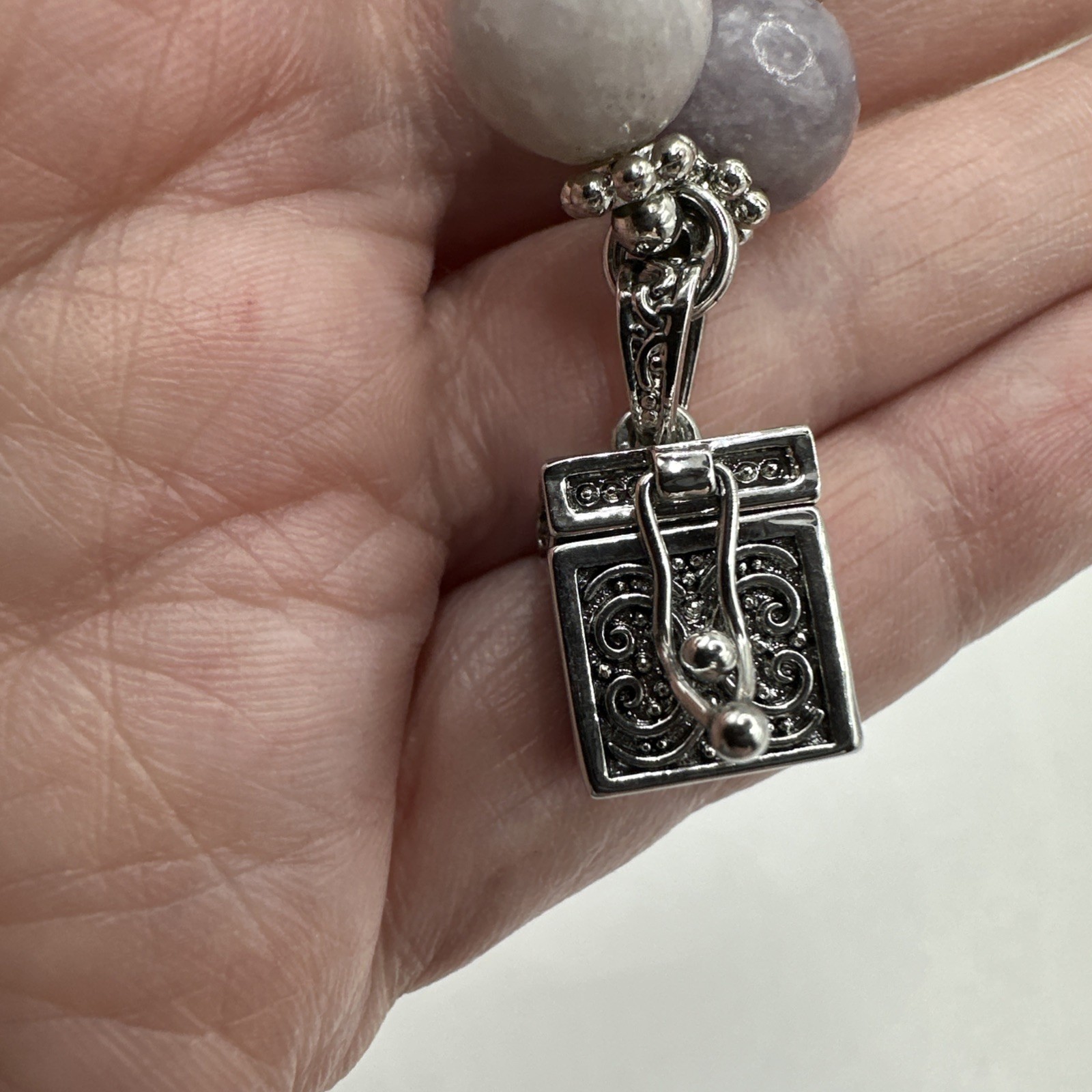 Vintage Alexa’s Angels prayer box Stretch bracelet NWT Crystal & Gemstone