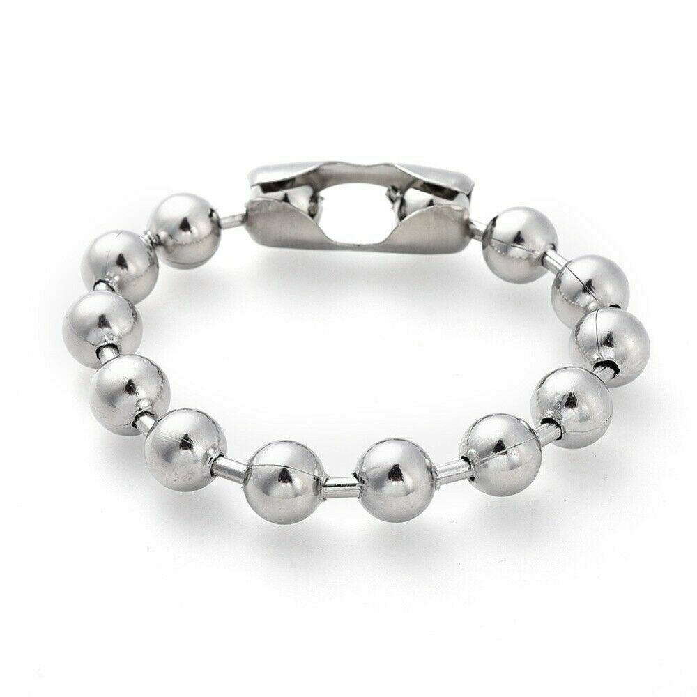 6″-10″ Stainless Steel Ball Chain Bead Bracelet Silver Gold 2/4/6/8/10mm P274