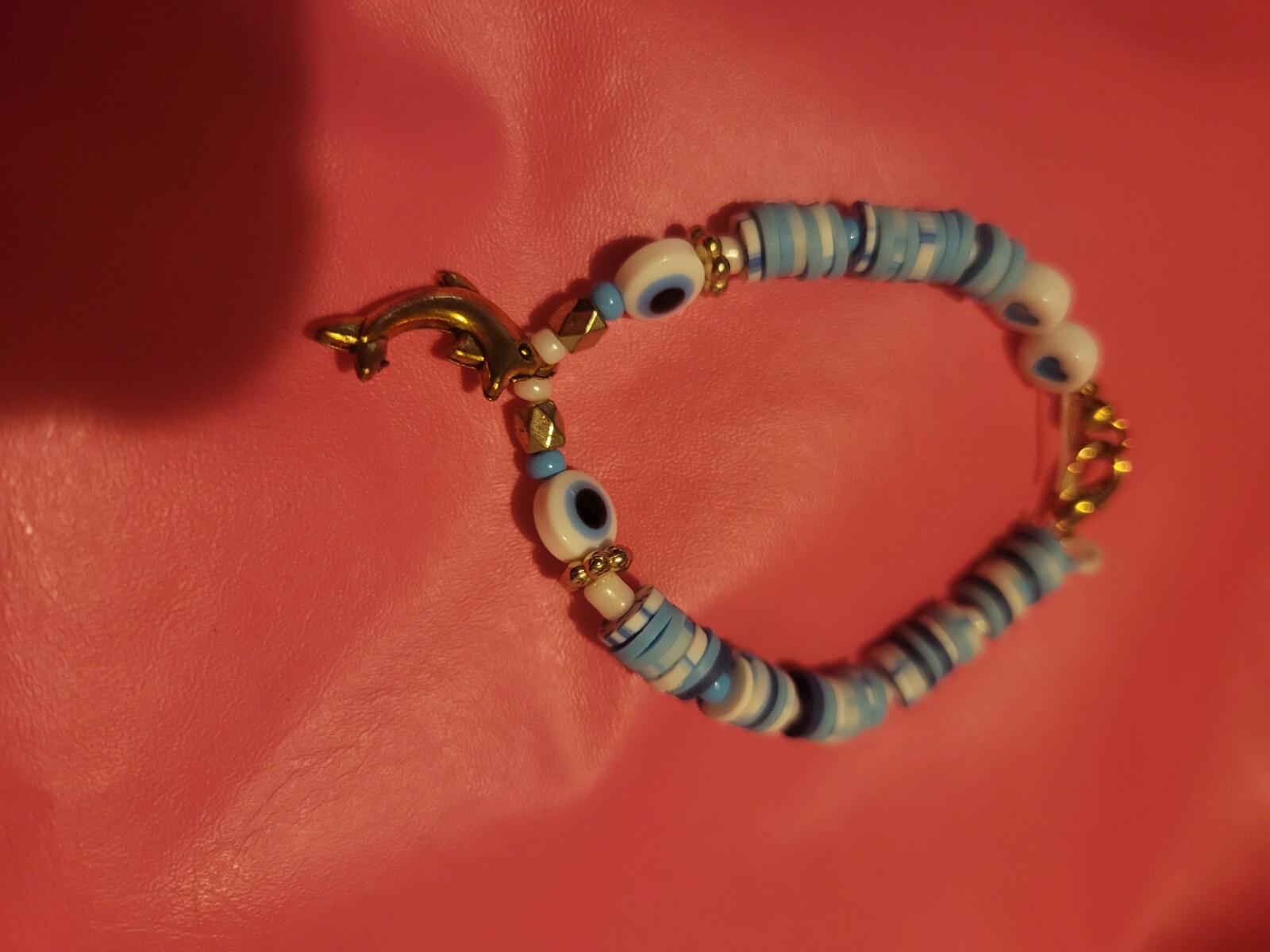 Dolphin Clay Bead Bracelets, intended for children/teenagers (8-15) Unisex