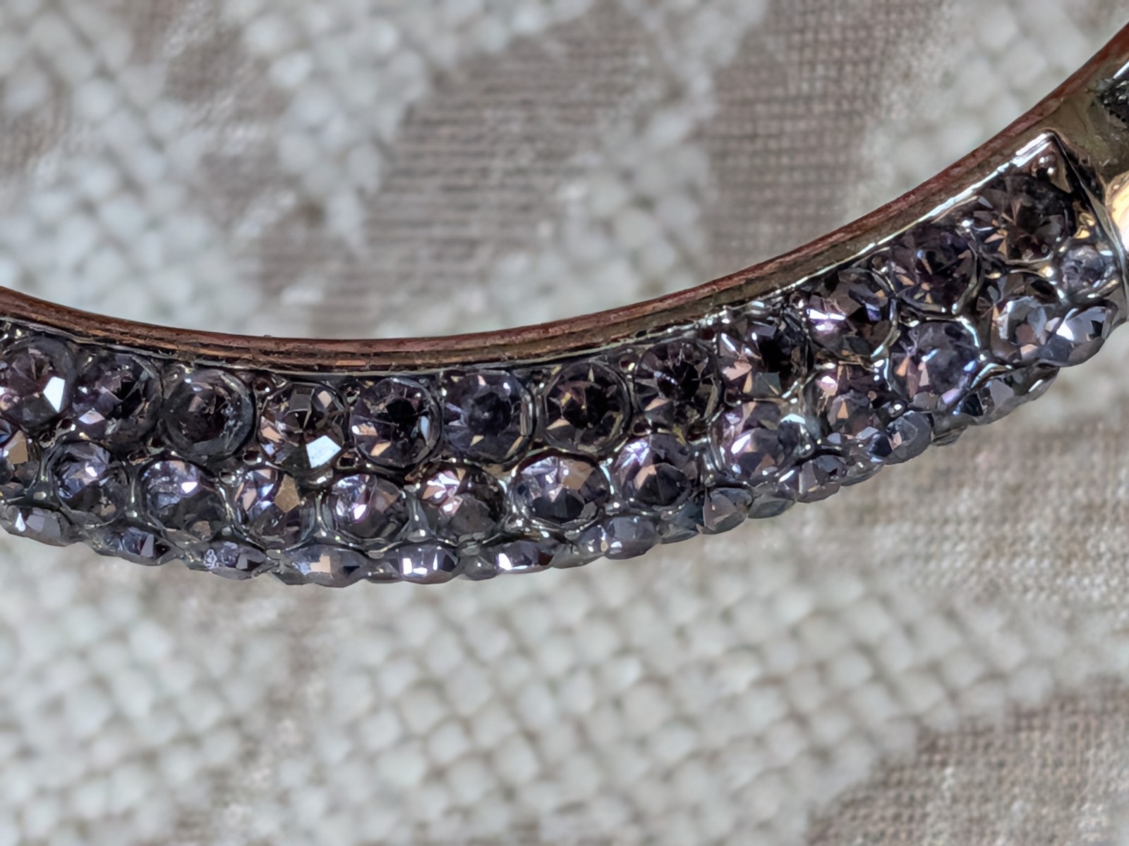 Joan Boyce HSN Kissable Micropavé Crystal Bangle Cuff Bracelets Set 2 Lavender