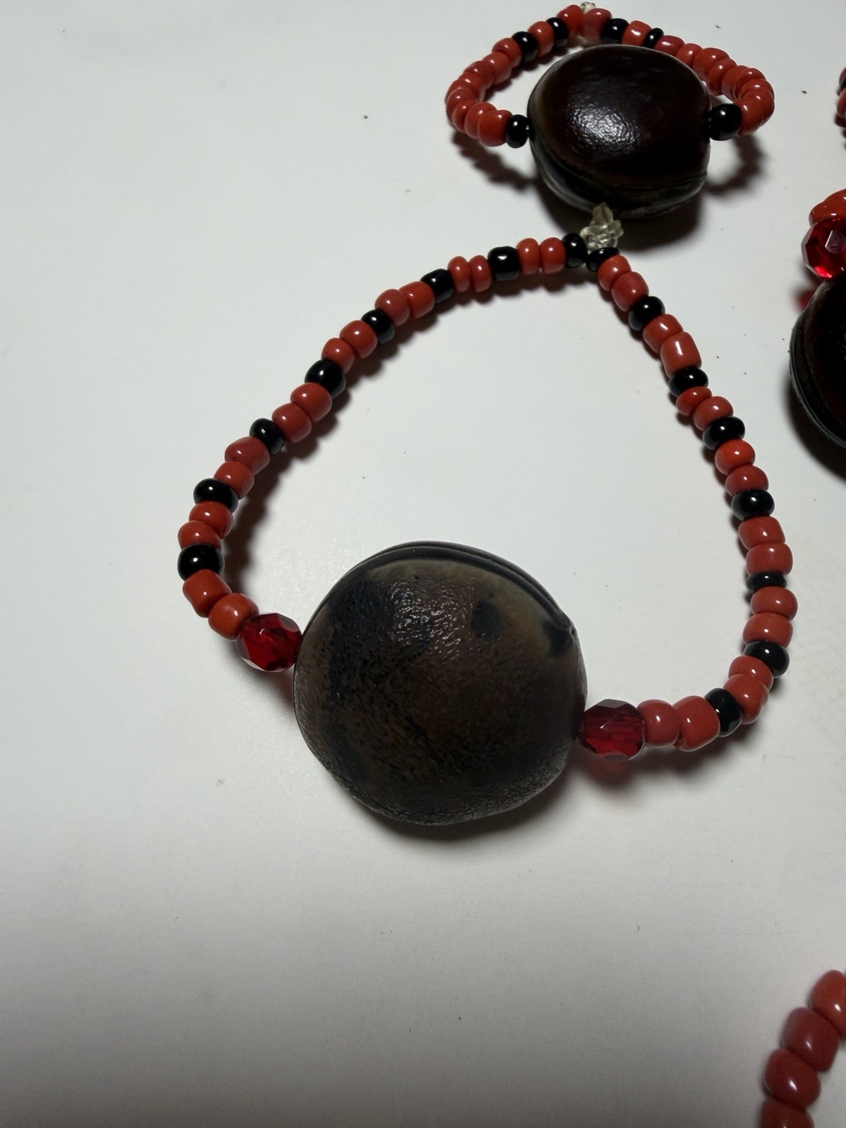 Ojo de Benado Pulsera Con Coral Elastica Deer Eye Bracelet Stretch Cord All size