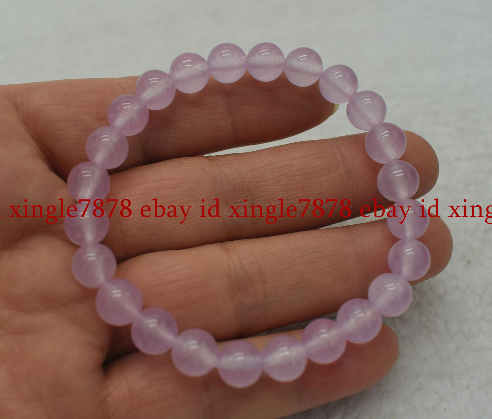 6/8/10/12/14mm Lavender Purple Jade Round Gemstone Beads Stretchy Bracelet 7.5″